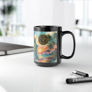 USA 250th Anniversary Coffee Mug ~ Tropical Statue of Liberty, 2 Sizes - Tropics Lifestyle Coffee