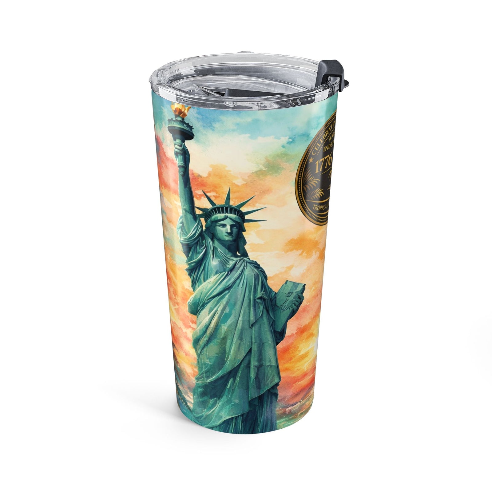 USA 250th Birthday 20oz Insulated Tumbler ~ Statue of Liberty - Tropics Lifestyle Coffee