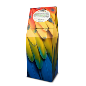 Velvet Lagoon Art Box Coffee 12 Oz: Macaw Feathers - Tropics Lifestyle Coffee