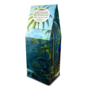 Velvet Lagoon Art Box Coffee 12 Oz: Sleeping Beauty Parrot - Tropics Lifestyle Coffee