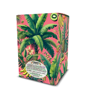 Velvet Lagoon Art Box Coffee Pods/12 Pack: Palms & Bananas, Coral - Pink - Tropics Lifestyle Coffee