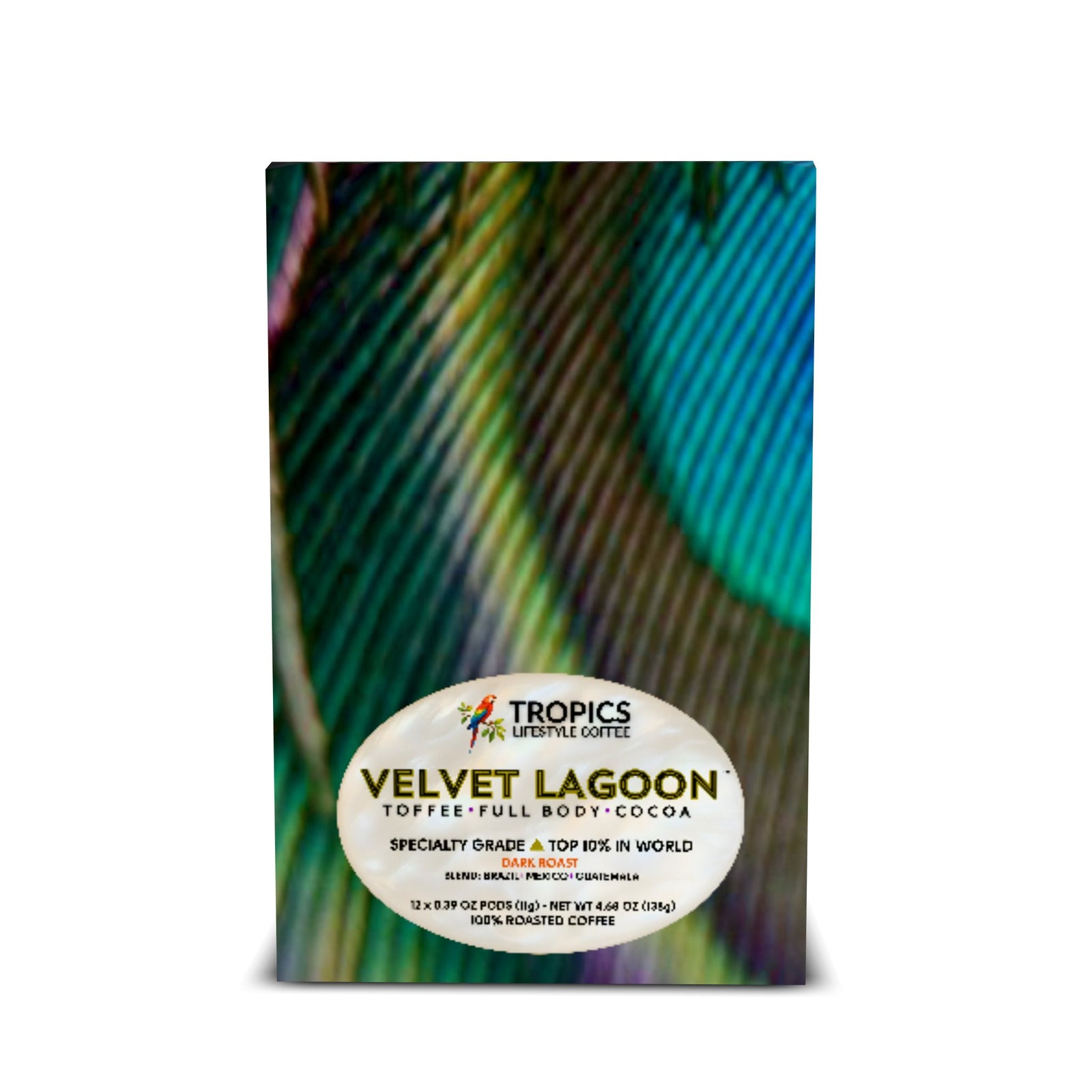 Velvet Lagoon Art Box Coffee Pods/12 Pack: Peacock Eye - Tropics Lifestyle Coffee