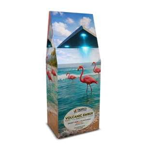 Volcanic Ember Art Box Coffee 12 Oz: UFO & Flamingos - Tropics Lifestyle Coffee