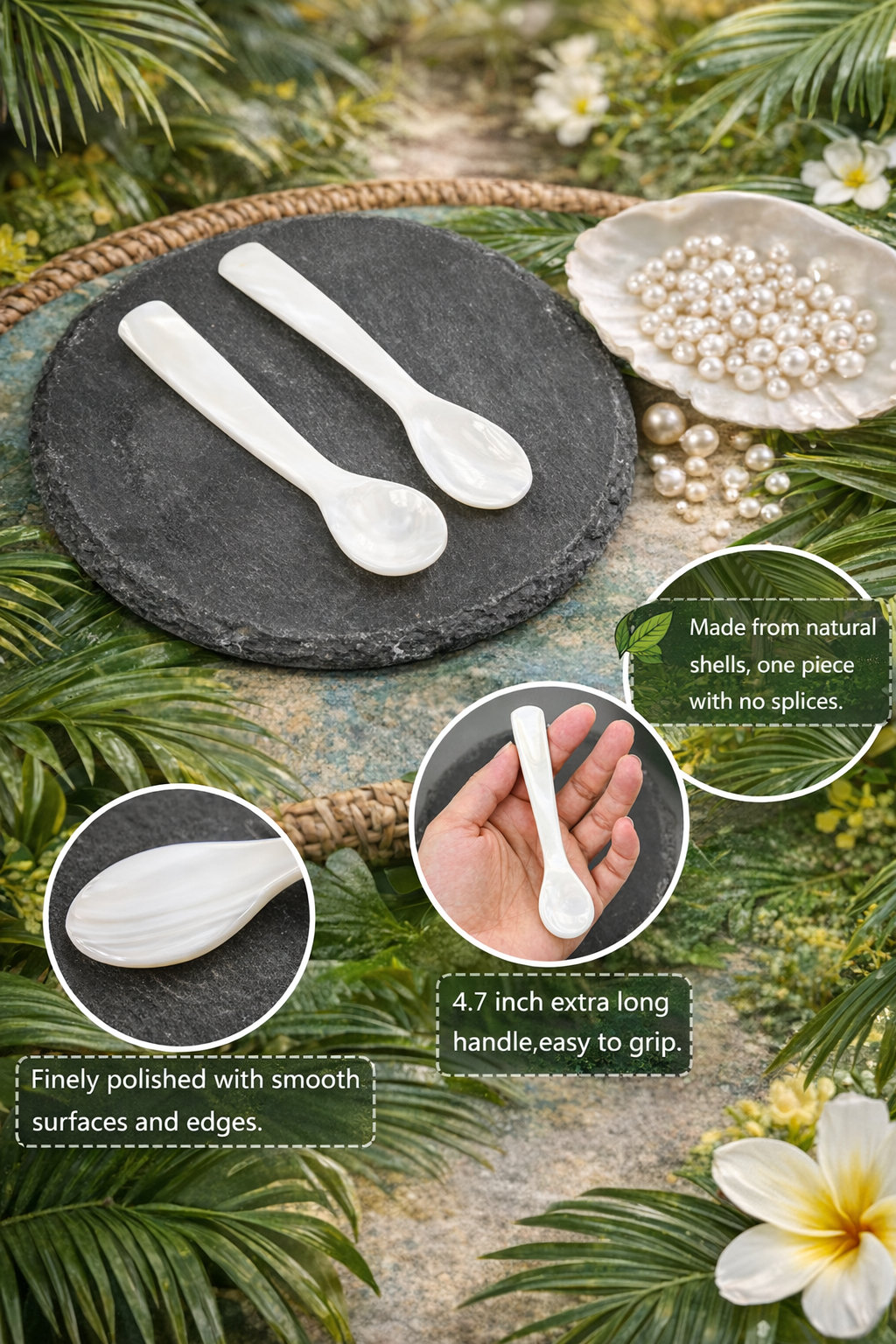 Ocean Pearl Coffee Spoon | White Mother of Pearl